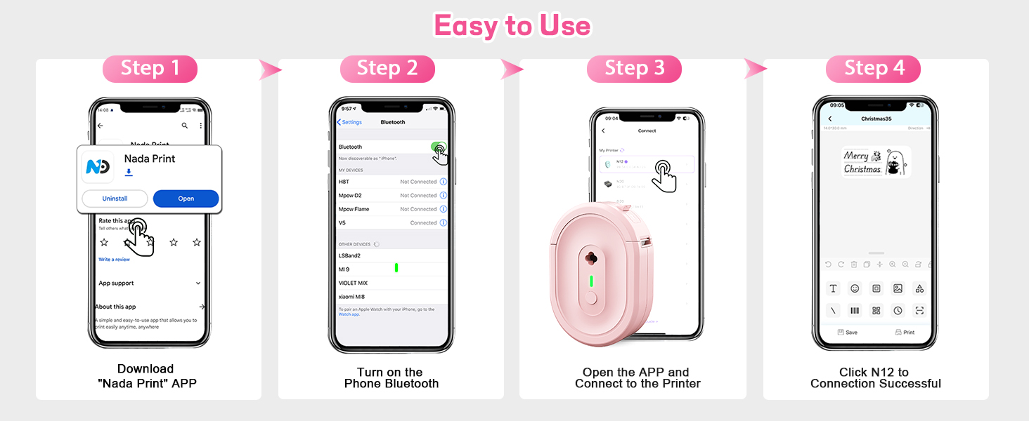 label maker machine with tape label printer labeler label machines christmas gifts stocking stuffers