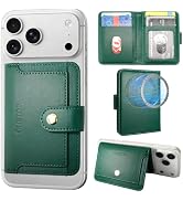 ONETOP for MagSafe Wallet, Stick-On Phone Wallet for Back, Strong Magnetic Wallet with 5 Card Slo...