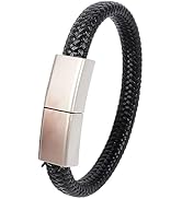 CHUYI Bracelet Design 128GB USB 2.0 Flash Drive Portable Metal and PU Leather Braided Rope Wristb...