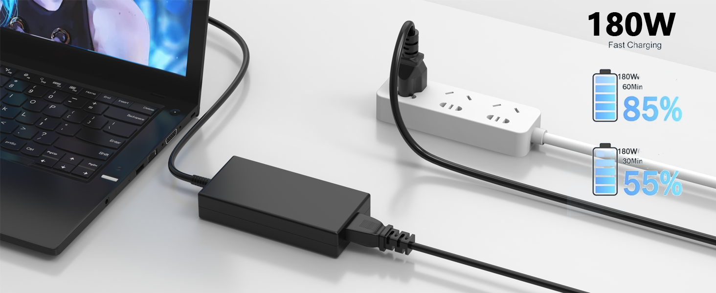 180w laptop charger compatible with dell dock charger