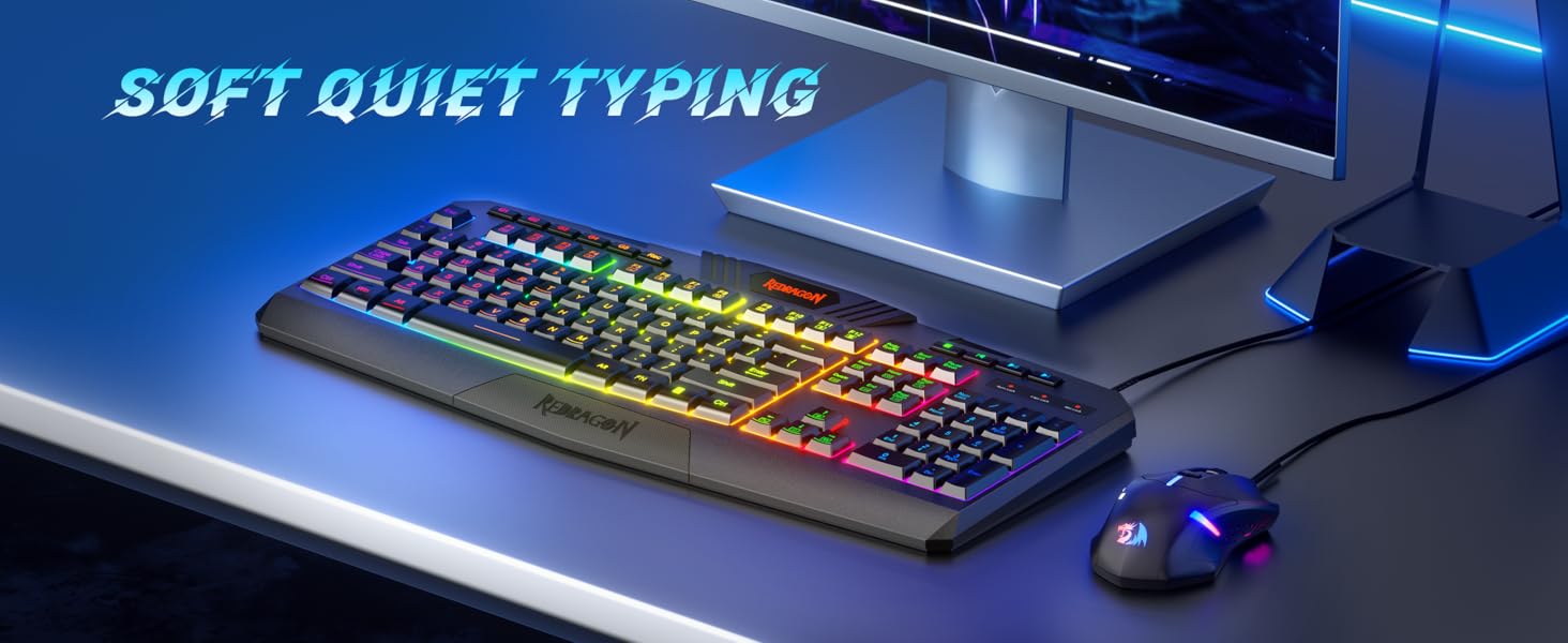 Soft quiet typing gaming Keyboard