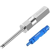 PUIBERS Tire Valve Stem Tool Kit,Presta Valve Core Removal Tool and Stainless Steel Schrader Valv...