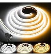 GUPUP(Cool White,16.4ft)COB Turnable Rope Light,LED Strip light,7000-7500K 24V Tape Lights,1600 L...