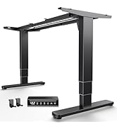 HUANUO Electric Standing Desk Frame with 3-Stage Adjustable Desk Legs, Brushless Motor, and 220 l...
