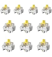 Fejwlvs ZhouWang Yellow Switch 3 Pin 50gf Pre-Lubricated,Dustproof Linear Switch,Suitable for RGB...
