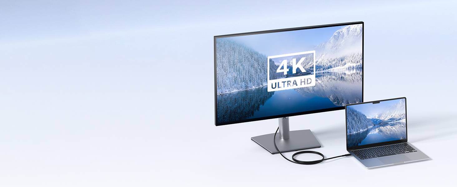 USB C Thunderbolt 3 cable for 4K 120Hz video support