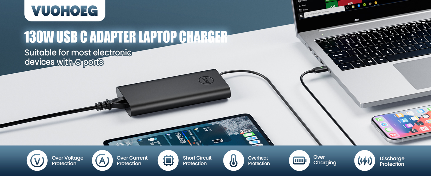 130W USB C Laptops Charger