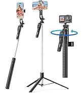 ORICO 75" Phone Tripod &amp; Selfie Stick - 360° Rotatable Handle + Phone Holder for Multi-Angle Shoo...