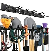 MILENTII Garage Tool Organizer Wall Mount 48 Inch, Heavy Duty Metal Tool Rack with 3 Racks &amp; 6 Ad...