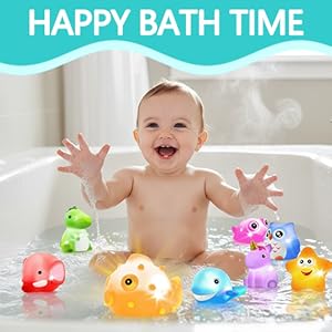 Light Up Floating Rubber Animal Toys