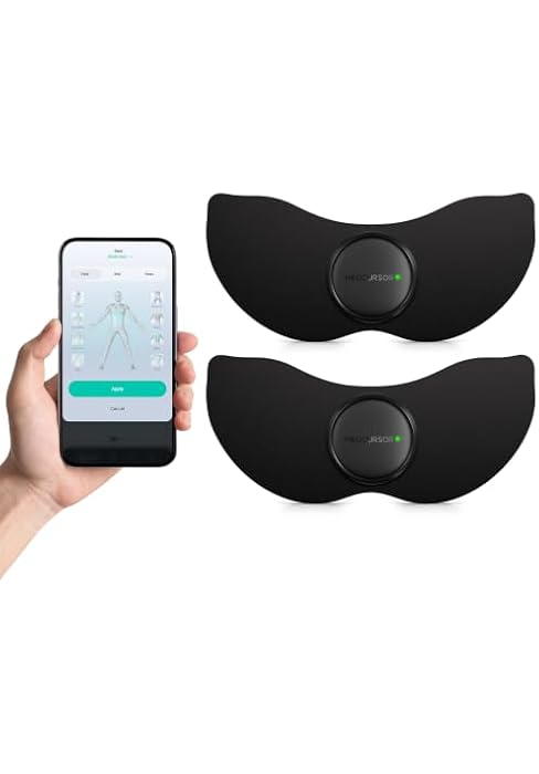 Medcursor Wireless TENS Unit Muscle Stimulator for Pain Relief, App Control | 3-in-1 Dual Channel...