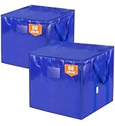 TICONN 2 Pack Jumbo Moving Bags with Reinforced Handles, Square Heavy-Duty Storage Bags, Oversize...