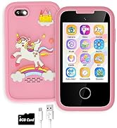Kids Smart Phone for Girls Touchscreen Kids Phone Unicorn Gifts for Girls Age 6-8 with Dual Camer...