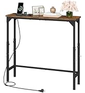 CHOEZON Narrow Console Table with Adjustable Height(21.1"-29.9"), Behind Couch Table, Entryway Ta...