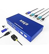 KAGO 8K HDMI KVM Switch 2 Port - 3 USB 3.0 Selecter for 2 Computers Share Keyboard Mouse Printer,...