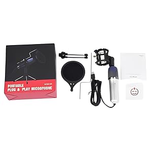 music recording equipment, desktop microphone, microphone for computer, usb condenser microphone, 