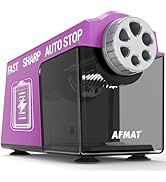 AFMAT PSD4 Electric Pencil Sharpener Heavy Duty, 6 Holes, Super Fast, Auto Stop &amp; Save Pencils, 1...