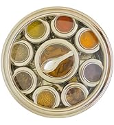 Nature's Own9 In 1 Spice Box Stainless Steel Stylish Extra Large, Masala Box For Kitchen Steel, M...