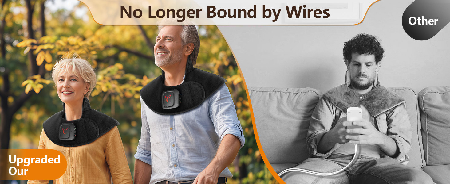 weighted heating pad for neck and shoulders relaxer