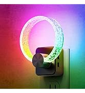 DORESshop Night Lights Plug Into Wall, LED Night Light Color Changing RGB with Dusk-to-Dawn Senso...