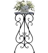 NAKUPE Plant Stand Indoor Outdoor, 22.5 Inch Tall Metal Flower Pot Stands, Single Planter Holder ...