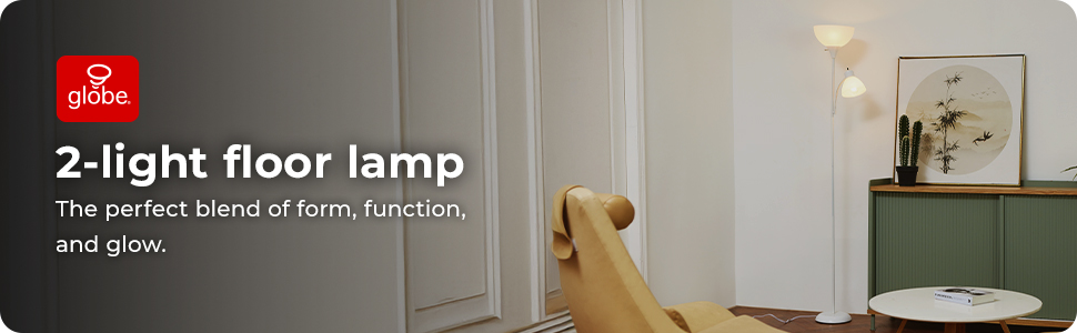 2-light floor lamp