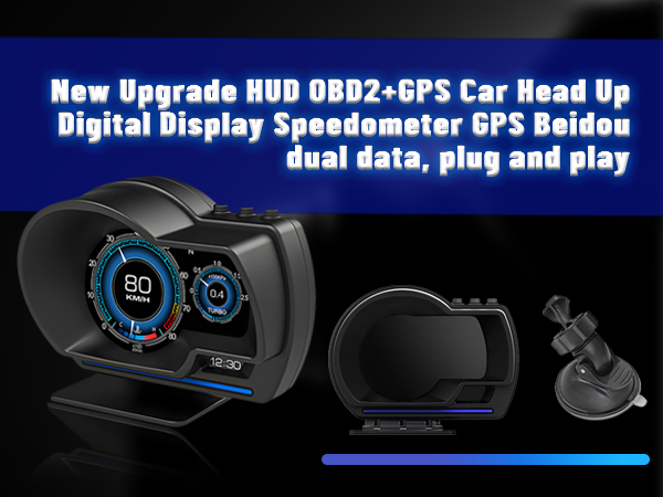 OBD2 GPS Dual System Car HUD Display