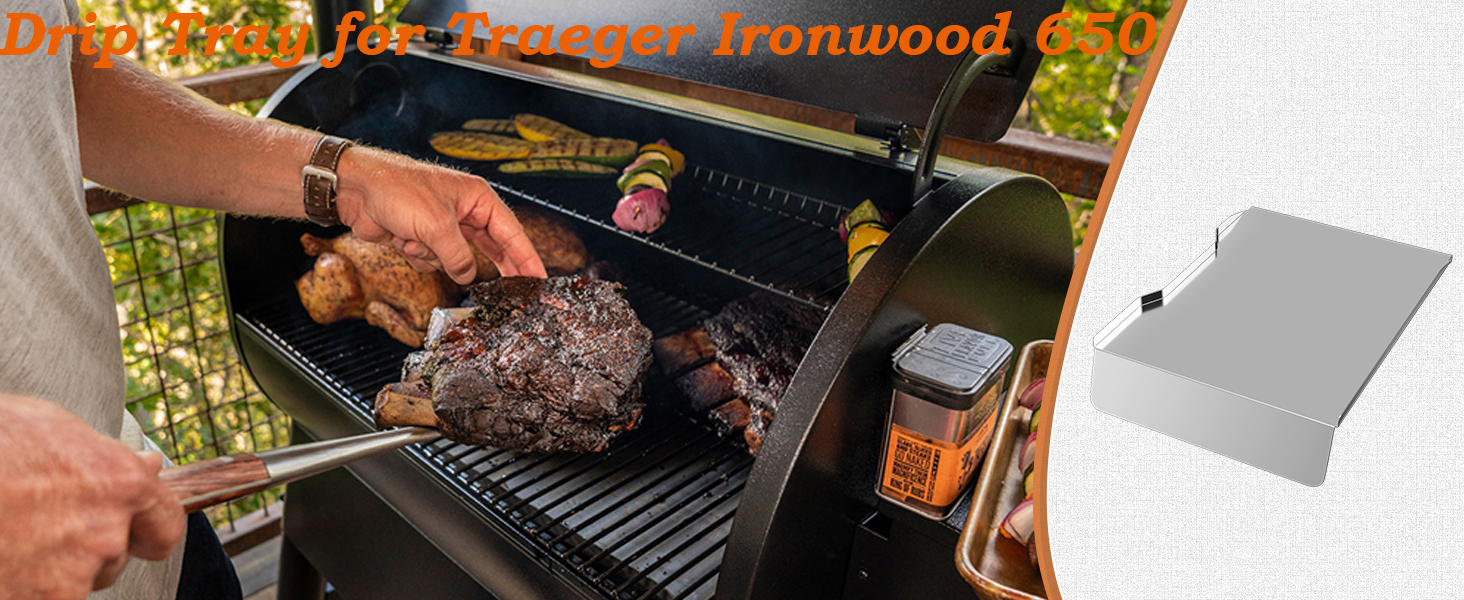 Drip Pan Heat Baffle Replacement for Traeger Ironwood 650 Pellet Smoker Grill