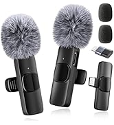 Professional Wireless Microphone for iPhone,iPad,Android, Lavalier Lapel Mic for Video Recording,...