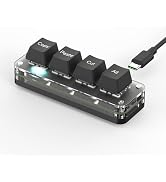 BRIMFORD 4-Key Cut Copy Paste Select-All Keyboard, Macro Keypad Ctrl A X C V HotSwap One Handed M...