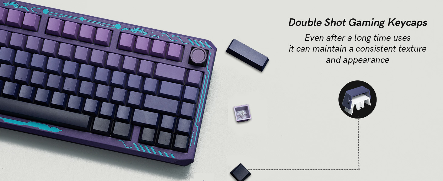 Double shot gaming keycaps, PBT material