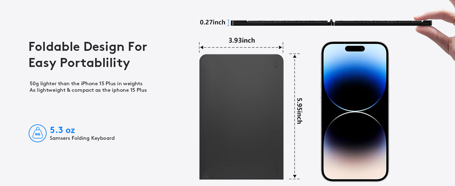 Foldable Keyboard for Travel/Work/Business