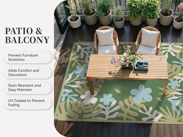 Outdoor Balcony Rug Waterproof Outdoor Rug Outdoor Mat Outdoor Carpet Waterproof