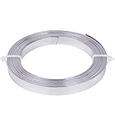 BENECREAT 16.5 Feet 10mm Wide Flat Jewelry Craft Wire 18 Gauge Aluminum Wire for Bezel, Sculpting...