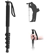 ULANZI TB12 61-Inch Camera Monopod - Portable Tripod &amp; Monopod Photography Stick with 5-Section H...