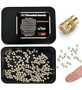 Kadrick 200Pcs M2 Threaded Inserts for 3D Printing Components,M2*3 * 3 Metric Brass Knurled Nuts,...
