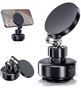 RUNNINGMT Suction Cup Phone Mount - 360° Rotatable Vacuum Magnetic Phone Stand,Fast Installation,...