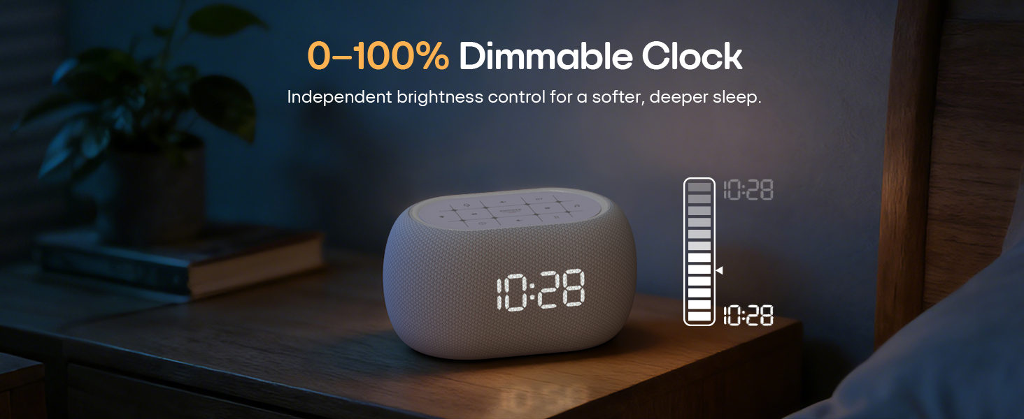 0-100% dimmable clock