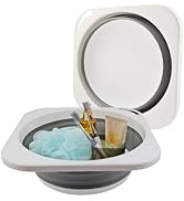 MINDFARGE Portable Folding Wash Basin, 1.4 Gallon Lightweight Collapsible Sink, Camping Dish Tub,...