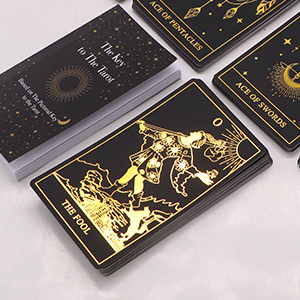 Gold foil hot stamping process.