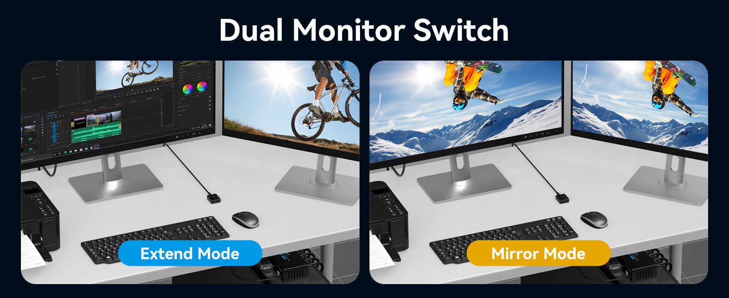 2ports kvm two monitors