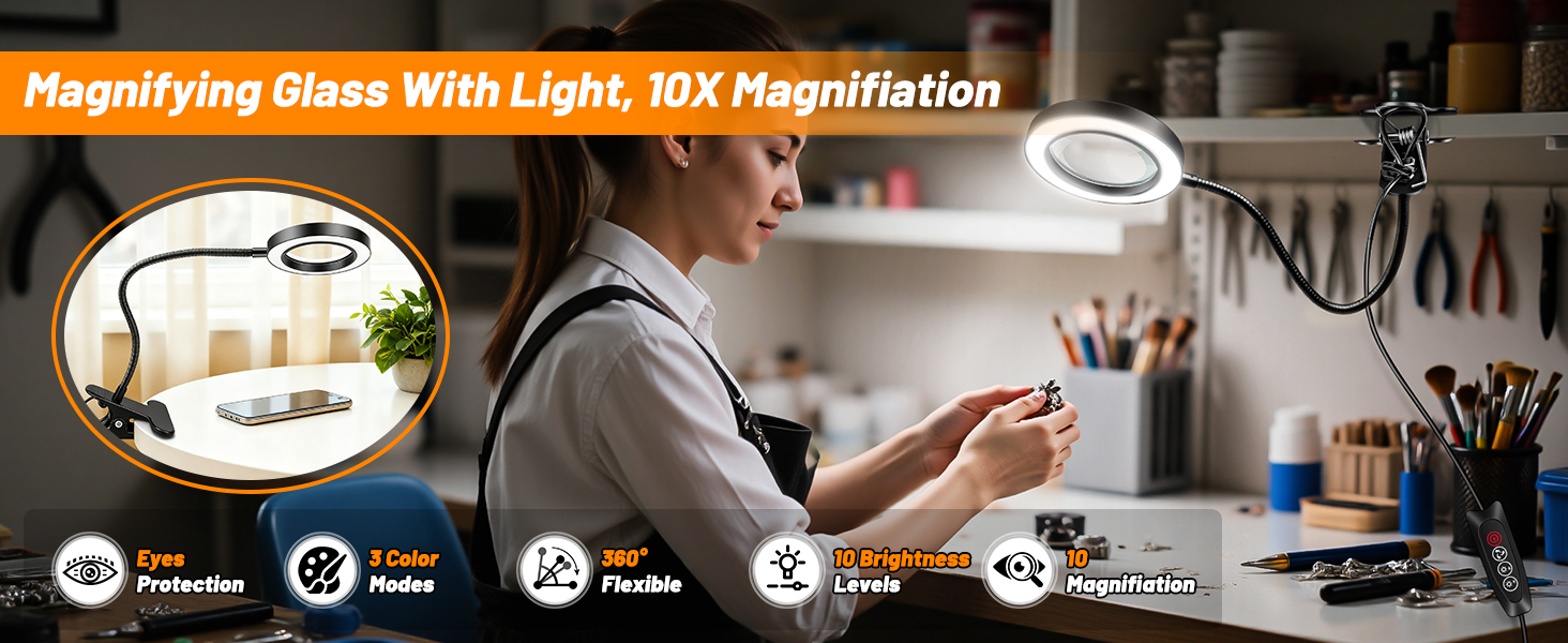 0097- Clip on magnifying light