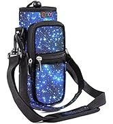 icolor Water Bottle Carrier Bag with Strap 25/32/40 oz Crossbody Bottle Holder with Phone Pocket ...