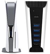 Ankey USB Hub for PS5, 5 Port USB High-Speed Expansion Hub Splitter Charger Extender Compatible w...