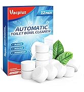 Vacplus Toilet Bowl Cleaner Tablets 12 PACK, Automatic Toilet Bowl Cleaners with Bleach, Durable ...