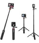 UURIG 20.1" Mini Extendable GoPro Tripod Portable Selfie Stick Tripod Camera Tripod for GoPro Max...