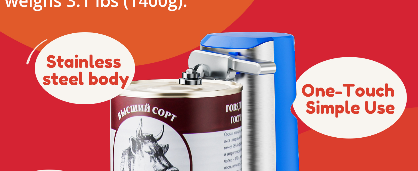 NK-0730 Stainless steel electric can opener, one touch automatic operation