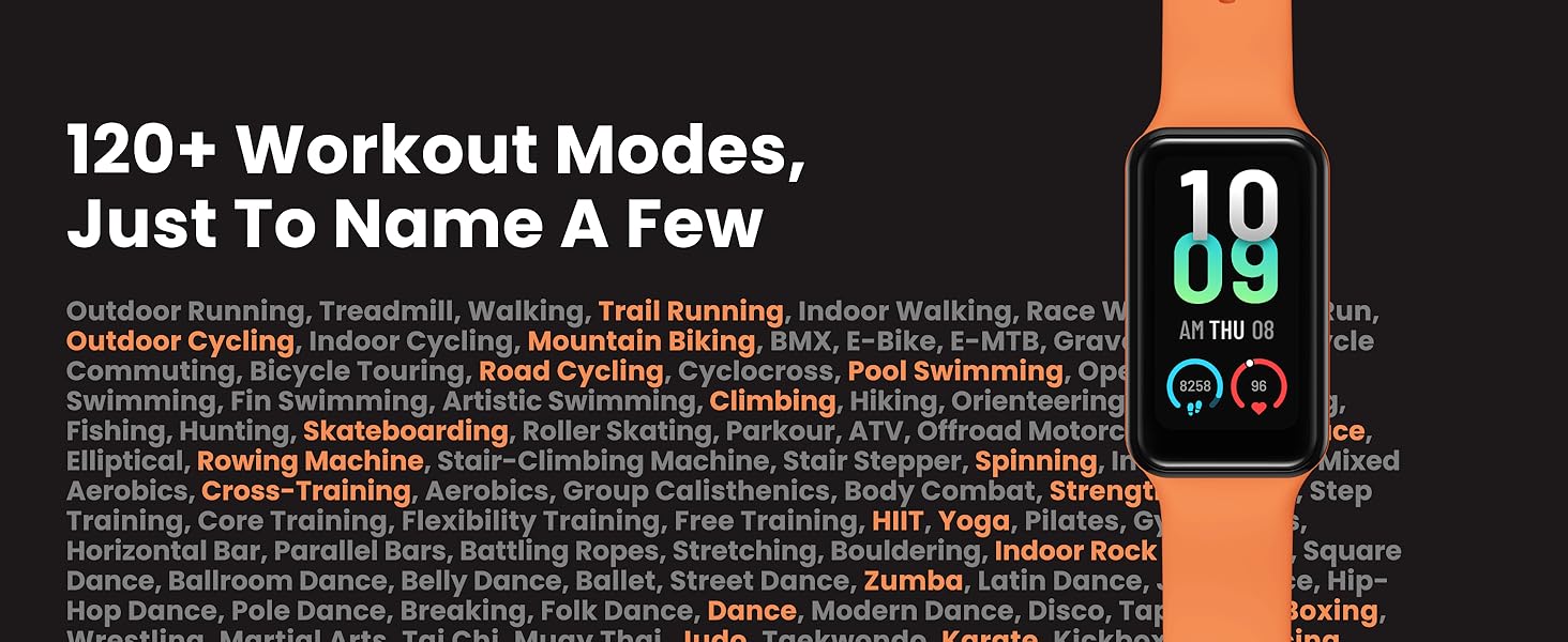 120+ Workout Modes, Just to Name a Few