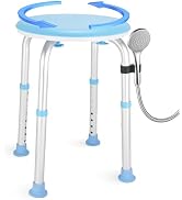 pxsulliao Adjustable Swivel Bath Seat Bathroom Bathtub Shower Chair FSA/HSA Compliant Stool for E...