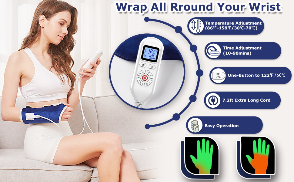 Heated Wrap for Sprains Trigger Thumb